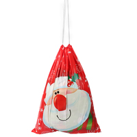 Sac à cordon de Noël Père Noël en plastique PE, sac d'emballage cadeau, taille personnalisée acceptée