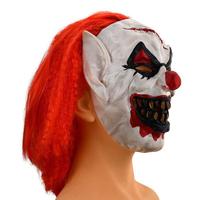 Masque de clown démoniaque en latex, effrayant et amusant, accessoires d'Halloween pour la Chambre des Secrets, accessoires d'évasion