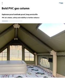 Tente gonflable de camping double couche quatre saisons avec pompe, une chambre, capacité 6-8 personnes, imperméable, ouverture rapide, installation facile - Product Image 2