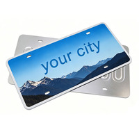 Plaque d'immatriculation en aluminium standard européenne 520x110mm, logo personnalisé en relief, plaque de numéro de voiture réfléchissante