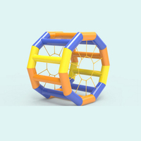 Juguete Inflable de Tobogán Acuático para Niños, Amarillo, Juego de Equilibrio Flotante con Asas, Material de PVC Seguro para Uso en Exteriores, Piscinas y Playas