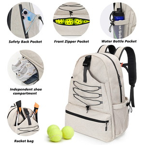 Bolsa DE TENIS personalizada, bolsa de Pickleball, Mochila deportiva, mochila de tenis con compartimento inferior separado para zapatos, mochila para raqueta de tenis - Product Image 4
