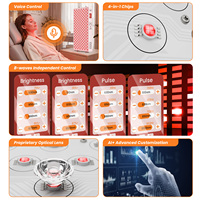 IDEATHERAPY OEM Marque Privée Panneau de Thérapie par Lumière Rouge LED Infrarouge Près (630nm, 660nm, 810nm, 850nm) à Commande Vocale pour la Récupération Musculaire
