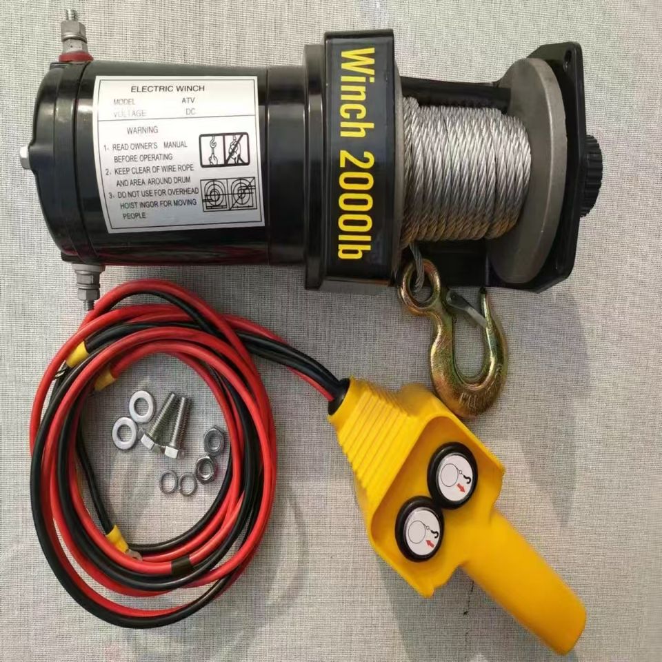 Waterproof Electric Winches 13500lb Steel Wire Rope Remote Control ...