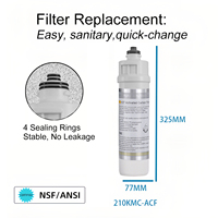 Filtre à eau Easy Connect 18 LPM pour machine à café et à glace, installation manuelle sous évier, pour cuisine commerciale et domestique