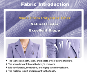 Elegante Completo da Donna Color Lavanda, Blazer Doppiopetto <span class=keywords><strong>con</strong></span> Pantaloni Slim, <span class=keywords><strong>Outfit</strong></span> Chic da Ufficio per Incontri Post-Lavoro - Product Image 6