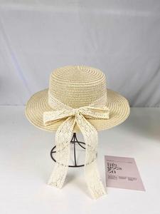 Chapeau Bob en Paille Pliable Anti-UV avec Nœud en Velours Côtelé pour Femme, à Large Bord, Idéal pour l'Été et les Voyages - Product Image 4