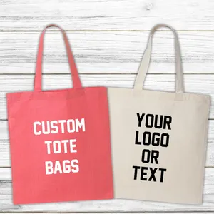 wholesale eco-friendly lady custom printed text logo photo design personalized lightweight canvas cotton shopping tote bag