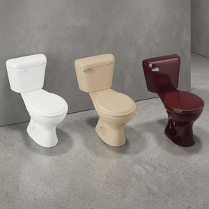 Inodoro de Cerámica de Alta Calidad, Personalizado, de Dos Piezas, con Descarga por Arrastre, para Baño - Product Image 4