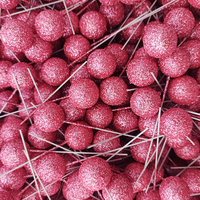 Vente Chaude 100 Pièces/Sac 2cm 3cm 4cm Boules en Mousse Pailletées Or Argent Rose pour Décoration de Gâteau Boules Faux Mousse Décorations de Noël