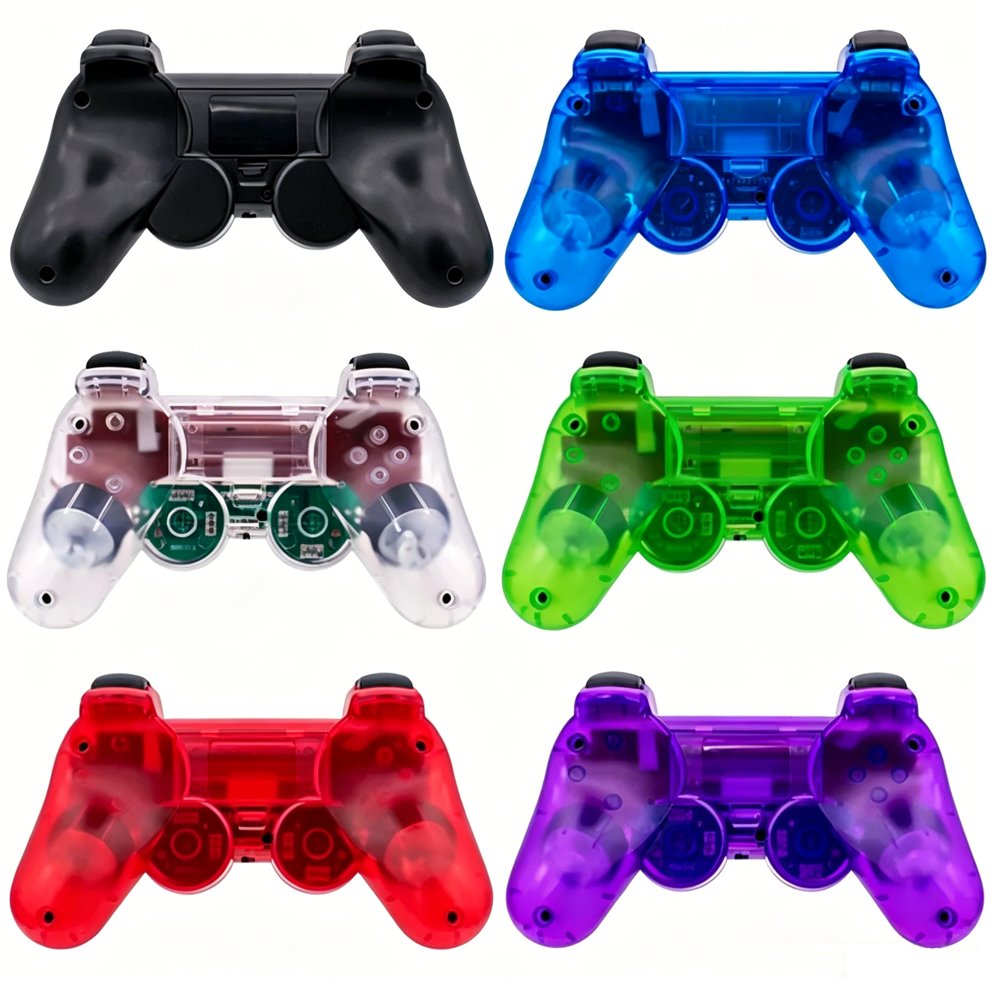 2.4G <strong>Wireless</strong> Transparent Joypad Gaming <strong>Controller</strong> with Double Vibration Feature 2nd Generation Gamepad for <strong>PS2</strong> Game <strong>Controller</strong>