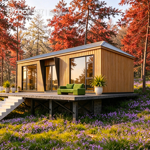 Casa Modular Tipo Cabaña <span class=keywords><strong>de</strong></span> Madera, Kits <span class=keywords><strong>de</strong></span> Casas Modulares, Villa Modular, Casa Móvil <span class=keywords><strong>para</strong></span> Hotel al Aire Libre - Product Image 1
