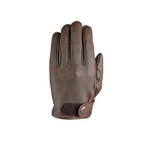 ถุงมือมอเตอร์ไซด์ถุงมือหนังเจาะรูถุงมือมอเตอร์ไซด์สีช็อกโกแลต - Product Image 1