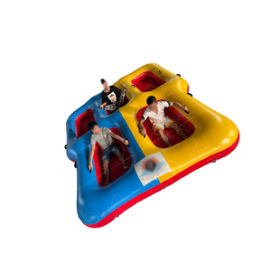 Bateau gonflable AirFunPro en PVC pour sports nautiques, capacité 100-500 kg, 3,8x2,4 m, 5-10 passagers - Product Image 1