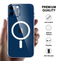 Coque de téléphone transparente antichoc magnétique 2500GS en TPU acrylique avec recharge sans fil pour iPhone 16 17 Air 15 14 13 12 11 Pro Max