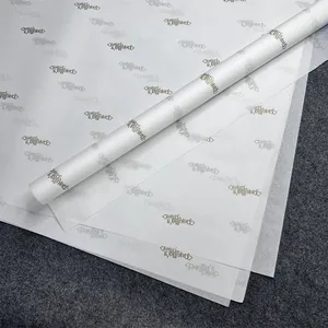 Custom 28G Thick Wrapping Tissue Paper For Packaging Clothing Product Tissue Paper Print Logo White Eco Friendly Wrapping Paper