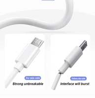 Cables Micro-USB HNT de Material TPE, 1 Metro, Cable de Datos USB a Micro, Carga Rápida para Teléfono Móvil, Cable Cargador USB