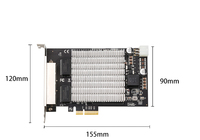 2.5G Gigabit 4 port kartu jaringan PoE Quad port kamera industri Gambar akuisisi kartu bingkai catu daya I226 chip 2500