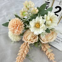 Bouquet de fleurs artificielles en soie pour salon, table à manger, mariage, maison, hôtel, bureau, chambre à coucher, décoration