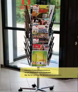 Tempat Pajangan Kartu Saku Kawat Display Terorganisasi Majalah Rak Majalah