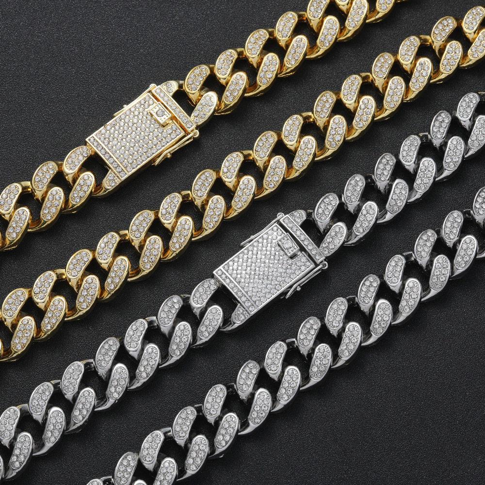 RQ Hip Hop 20mm Thick Cuban Link Chain - Iced Out Mens Jewelry
