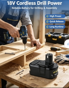 Batterie lithium-ion 18V pour outils électriques sans fil P108, batteries rechargeables remplaçables, stock, appareil photo, <span class=keywords><strong>voiture</strong></span> électrique - Product Image 3