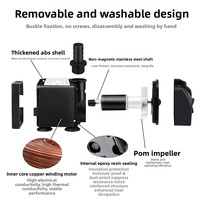 Pompe submersible noire à vente chaude, silencieuse, changeur d'eau à recirculation, petite fontaine pour étang, rocaille, aménagement paysager, boîte à eau pour animaux de compagnie