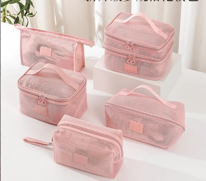 Bolsas de Cosméticos de Malla de Nailon de Moda de Verano Makeway con Cierre para Maquillaje y Almacenamiento - Product Image 3