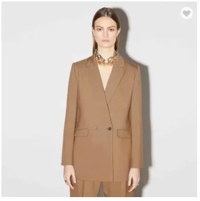 Custom Jackets Fall women's short coat Plus Size L 100% wool new stylish Brown long women blazer