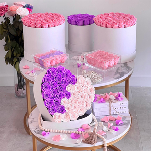 ดอกไม้ตกแต่งขายส่ง ดอกกุหลาบอบแห้ง ของขวัญวันวาเลนไทน์และวันแม่ ดอกไม้คงทนยาวนาน 3-5 ปี บรรจุในกล่อง - Product Image 5