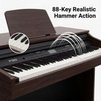 AIERKE P1002 88-Key Digital Piano with Wood Frame and MIDI In/out for Adults Beginners & Advanced Players