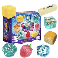 Großhandel 8-in-1 Squishy Fun Box TPR Weiche Quetschspielzeuge in Lebensmittelform zur Stresslinderung Sensorisches Fidget-Spielzeug für Kinder und Erwachsene Partygeschenk