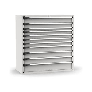 Fami Master Cajonera de 11 cajones de extensión completa, gris, 1428x726x1500mm - Product Image 1