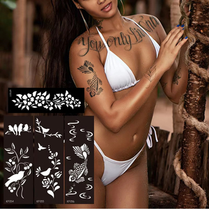 Venta caliente de fábrica al por mayor hermoso arte corporal hueco tatuaje plantilla pegatinas utilizadas con <span class=keywords><strong>henna</strong></span> - Product Image 1