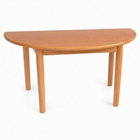 Table en bois demi-ronde Chuangjin 120 cm, bureau d'activités Montessori pour salle de classe, hauteur réglable 40-55 cm, fournisseur en gros