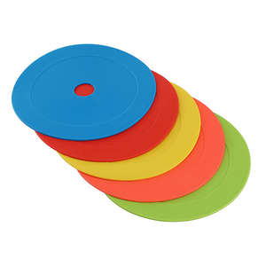 50 Conos de Fútbol Planos de 15 cm, Marcadores Multicolores con Orificios para Fútbol, Béisbol, Equipo de Entrenamiento de Agilidad - Product Image 1