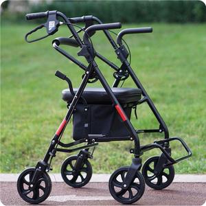รถช่วยเดินแบบพับได้พร้อมที่นั่ง ล้อสี่ล้อ สำหรับผู้สูงอายุ - Product Image 1