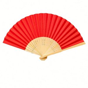 Abanicos Plegables de Bambú y Tela de Poliéster para Sublimación, Artículos Corporativos para Actividades de Baile, Regalos con Sonido Fuerte, Abanicos Plegables de Bambú - Product Image 2