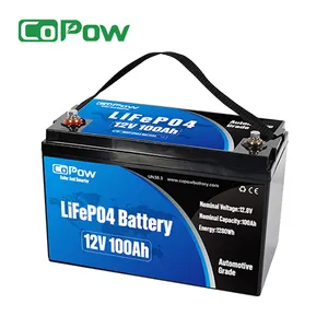 COPOW 100ah 12v lithium battery home storage battery backup for electric bike/motorcycle