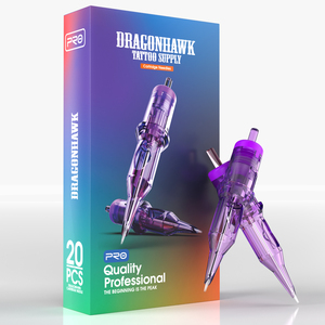 Cartucce per Tatuaggio e Trucco Permanente Dragonhawk in Acciaio Inox, Sterilizzate al Gas EO 100%, Professionali Premium, 20pz/scatola - Product Image 1