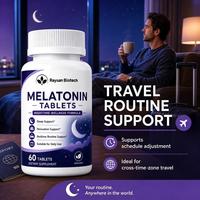 Comprimés de mélatonine végétaliens en sachet à faible MOQ, haute puissance, certifiés Halal, en blister, pour une routine de sommeil