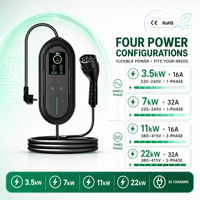 Chargeur EV portable triphasé 22 kW Type 2 32A OCPP 1.6J avec application intelligente, station de charge commerciale haute puissance pour Tesla, BYD, Mercedes