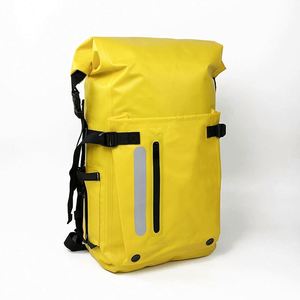 Free Sample BSCI Customize Fashion Heavy Duty <b>Roll</b>-<b>Top</b> Closure <b>Waterproof</b> Dry Cleaning <b>Backpack</b> with Front-Zippered Pocket - Product Image 2