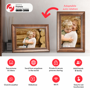 New 10-<strong>inch</strong> Solid Wood Electronic <strong>Photo</strong> Album Touch Screen Video <strong>Playback</strong> 4000mAh Battery WIFI <strong>Digital</strong> <strong>Photo</strong> <strong>Frame</strong> Business - Product Image 4