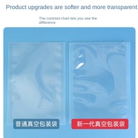 Emballage sous vide transparent à 3 côtés pour la viande et les aliments Pochette transparente pour cornue Sac sous vide pour la viande avec encoche de déchirure