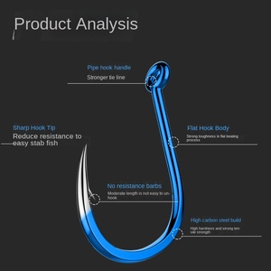 Màu Tím sáng màu xanh đỏ huỳnh quang gai cá móc lớn nước ngọt biển câu cá móc cho cá chép quanh co miệng ống - Product Image 2