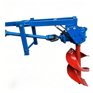 Tarière de sol 1HW50 montée sur <span class=keywords><strong>tracteur</strong></span>, tarière de 500 mm, PTO, attelage 3 points, profondeur de forage de 80 à 100 cm, 240 kg, pour tracteurs de 30 à 45 CV - Product Image 2