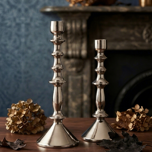 Handmade Candle Holder Silver Finished Unique Designs Curvy Holder Aluminum Candle Stand Wedding Centerpieces Table <b>Decorations</b> - Product Image 1
