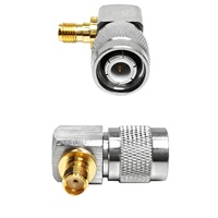 Adaptateur RF 50 Ohms, connecteur SMA femelle vers TNC mâle, connecteur RF à angle droit, adaptateur coaxial, convertisseur en stock