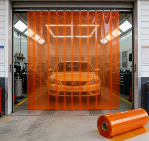 Cortina de Tiras de <span class=keywords><strong>PVC</strong></span> Lisa de 5 mm Resistente a los Rayos UV BOTHWIN con Servicio de Corte para Talleres de Reparación Automotriz, Puertas de Cabinas de Pintura y Uso en Exteriores - Product Image 1